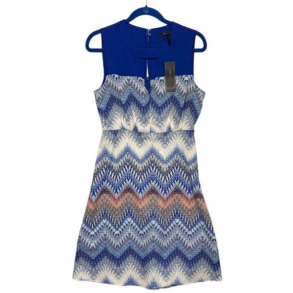 BCBGMaxAzria Dresses & Skirts - BCBGMAXAZRIA Multi Zigzag Ombre Sleeveless Knee Length Dress NWT Womens 6 Chic